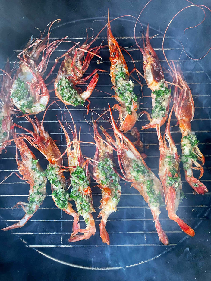 Garlic Butter Grilled Prawns