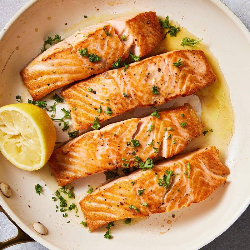 Crispy skin, buttery flesh, finished with lemon and butter