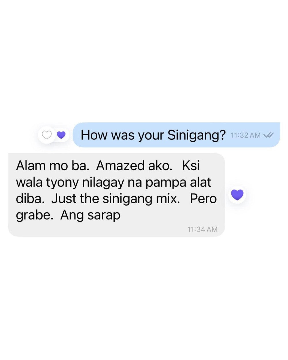 Customer message